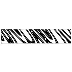 Black And White Wave Abstract Flano Scarf (small) by Amaryn4rt