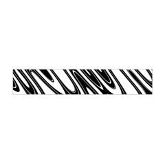 Black And White Wave Abstract Flano Scarf (mini)