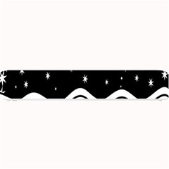 Black And White Waves And Stars Abstract Backdrop Clipart Small Bar Mats by Amaryn4rt