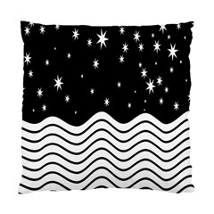 Black And White Waves And Stars Abstract Backdrop Clipart Standard Cushion Case (one Side) by Amaryn4rt