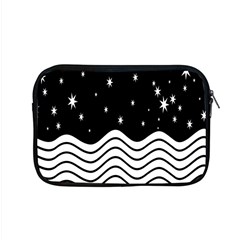 Black And White Waves And Stars Abstract Backdrop Clipart Apple Macbook Pro 15  Zipper Case by Amaryn4rt