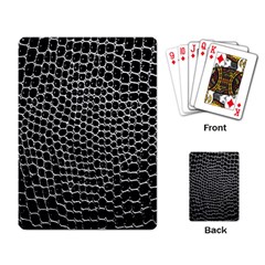 Black White Crocodile Background Playing Card by Amaryn4rt