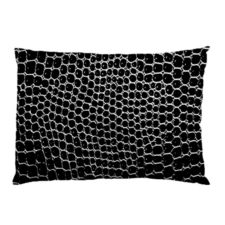 Black White Crocodile Background Pillow Case (Two Sides)