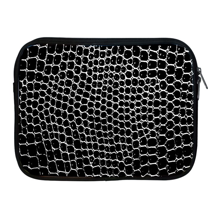 Black White Crocodile Background Apple iPad 2/3/4 Zipper Cases