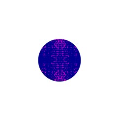 Blue And Pink Pixel Pattern 1  Mini Buttons by Amaryn4rt