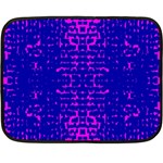 Blue And Pink Pixel Pattern Double Sided Fleece Blanket (Mini)  35 x27  Blanket Front