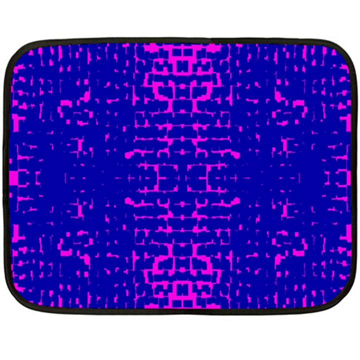 Blue And Pink Pixel Pattern Double Sided Fleece Blanket (Mini) 