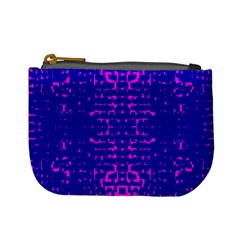 Blue And Pink Pixel Pattern Mini Coin Purses by Amaryn4rt