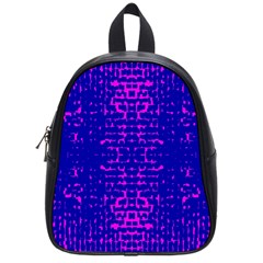 Blue And Pink Pixel Pattern School Bags (small)  by Amaryn4rt