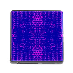 Blue And Pink Pixel Pattern Memory Card Reader (square) by Amaryn4rt