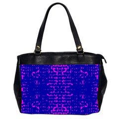 Blue And Pink Pixel Pattern Office Handbags (2 Sides)  by Amaryn4rt