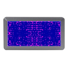 Blue And Pink Pixel Pattern Memory Card Reader (mini) by Amaryn4rt