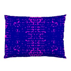 Blue And Pink Pixel Pattern Pillow Case (two Sides) by Amaryn4rt