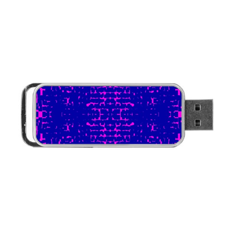 Blue And Pink Pixel Pattern Portable USB Flash (Two Sides)