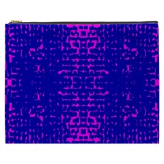 Blue And Pink Pixel Pattern Cosmetic Bag (xxxl)  by Amaryn4rt