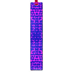 Blue And Pink Pixel Pattern Large Book Marks by Amaryn4rt