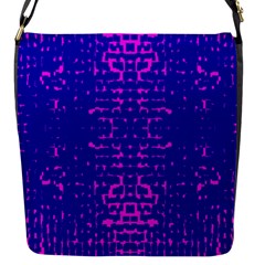 Blue And Pink Pixel Pattern Flap Messenger Bag (s) by Amaryn4rt