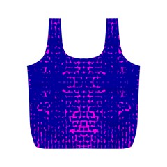 Blue And Pink Pixel Pattern Full Print Recycle Bags (m)  by Amaryn4rt