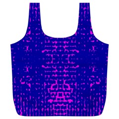 Blue And Pink Pixel Pattern Full Print Recycle Bags (l)  by Amaryn4rt