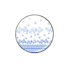 Blue And White Floral Background Hat Clip Ball Marker (10 Pack) by Amaryn4rt