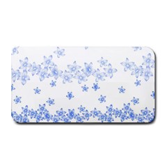 Blue And White Floral Background Medium Bar Mats