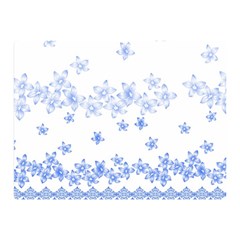 Blue And White Floral Background Double Sided Flano Blanket (mini) 