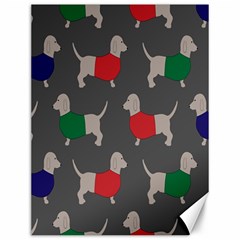 Cute Dachshund Dogs Wearing Jumpers Wallpaper Pattern Background Canvas 12  X 16   by Amaryn4rt