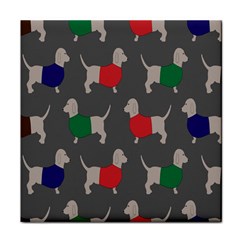 Cute Dachshund Dogs Wearing Jumpers Wallpaper Pattern Background Face Towel by Amaryn4rt