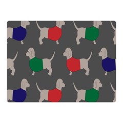 Cute Dachshund Dogs Wearing Jumpers Wallpaper Pattern Background Double Sided Flano Blanket (mini)  by Amaryn4rt