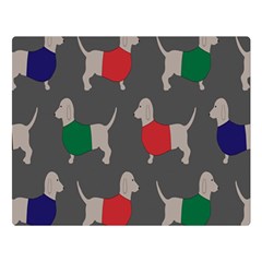 Cute Dachshund Dogs Wearing Jumpers Wallpaper Pattern Background Double Sided Flano Blanket (large)  by Amaryn4rt