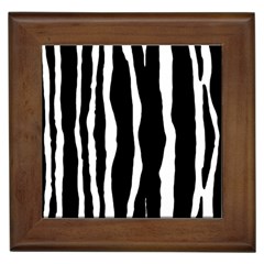 Zebra Background Pattern Framed Tiles by Amaryn4rt