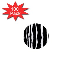 Zebra Background Pattern 1  Mini Magnets (100 Pack)  by Amaryn4rt