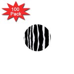 Zebra Background Pattern 1  Mini Magnets (100 pack)  Front