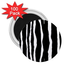 Zebra Background Pattern 2 25  Magnets (100 Pack)  by Amaryn4rt