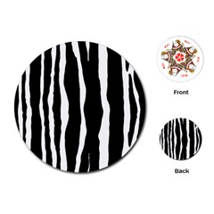 Zebra Background Pattern Playing Cards (round) 