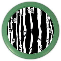 Zebra Background Pattern Color Wall Clocks by Amaryn4rt