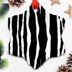 Zebra Background Pattern Ornament (snowflake)