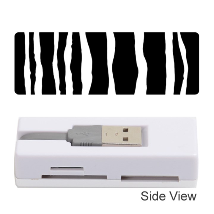 Zebra Background Pattern Memory Card Reader (Stick) 