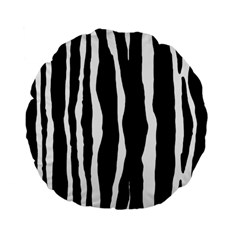 Zebra Background Pattern Standard 15  Premium Flano Round Cushions by Amaryn4rt