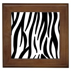 Seamless Zebra A Completely Zebra Skin Background Pattern Framed Tiles by Amaryn4rt