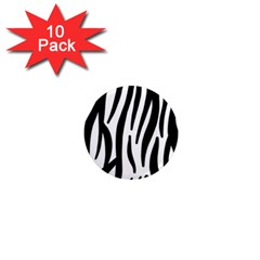 Seamless Zebra A Completely Zebra Skin Background Pattern 1  Mini Magnet (10 Pack)  by Amaryn4rt