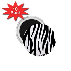 Seamless Zebra A Completely Zebra Skin Background Pattern 1 75  Magnets (10 Pack)  by Amaryn4rt