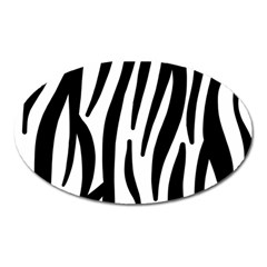 Seamless Zebra A Completely Zebra Skin Background Pattern Oval Magnet by Amaryn4rt