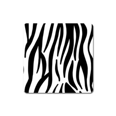 Seamless Zebra A Completely Zebra Skin Background Pattern Square Magnet by Amaryn4rt