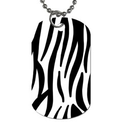 Seamless Zebra A Completely Zebra Skin Background Pattern Dog Tag (one Side) by Amaryn4rt