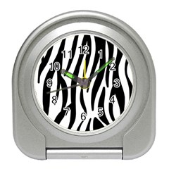 Seamless Zebra A Completely Zebra Skin Background Pattern Travel Alarm Clocks by Amaryn4rt