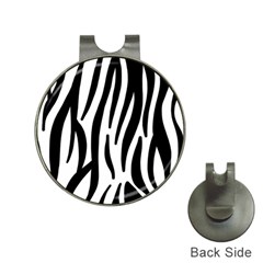 Seamless Zebra A Completely Zebra Skin Background Pattern Hat Clips With Golf Markers by Amaryn4rt