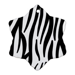 Seamless Zebra A Completely Zebra Skin Background Pattern Ornament (snowflake)