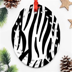 Seamless Zebra A Completely Zebra Skin Background Pattern Ornament (oval Filigree)