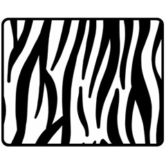 Seamless Zebra A Completely Zebra Skin Background Pattern Double Sided Fleece Blanket (medium)  by Amaryn4rt